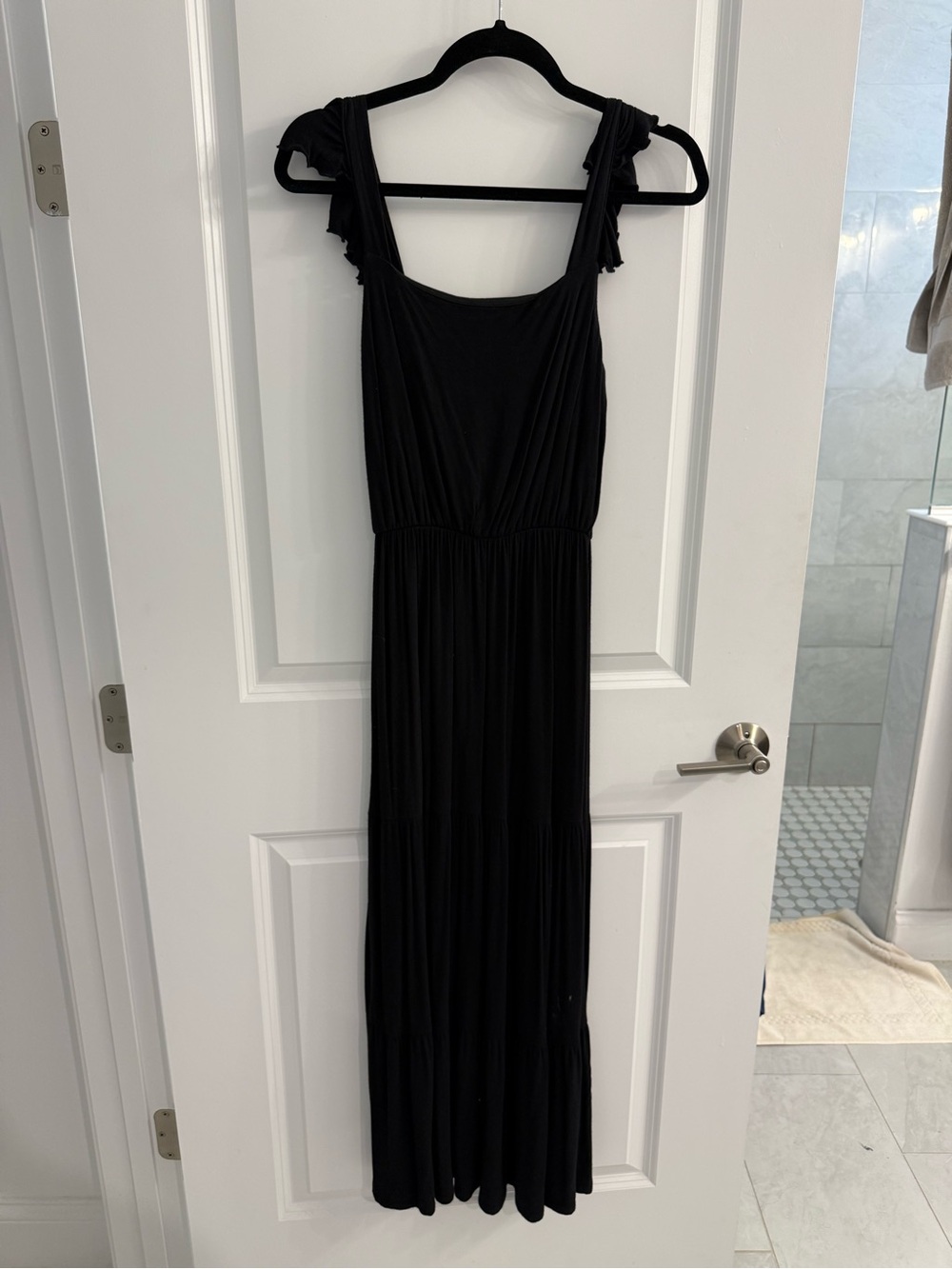 Black Tiered Maxi Dress